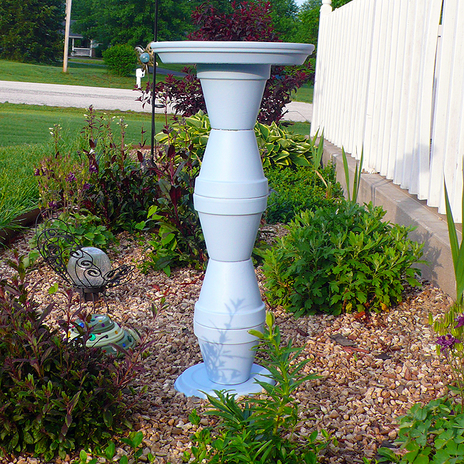 Clay Pot Bird Bath