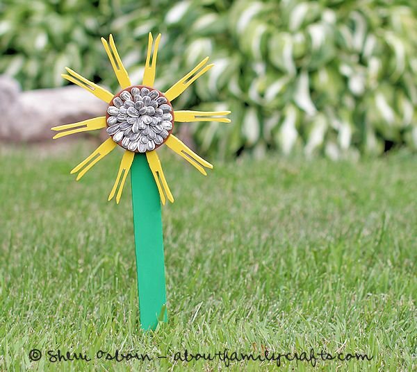 Clothespin Sunflower