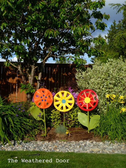 Hubcap Flowers