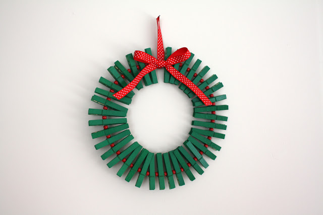 Corona di Natale di Clothespin