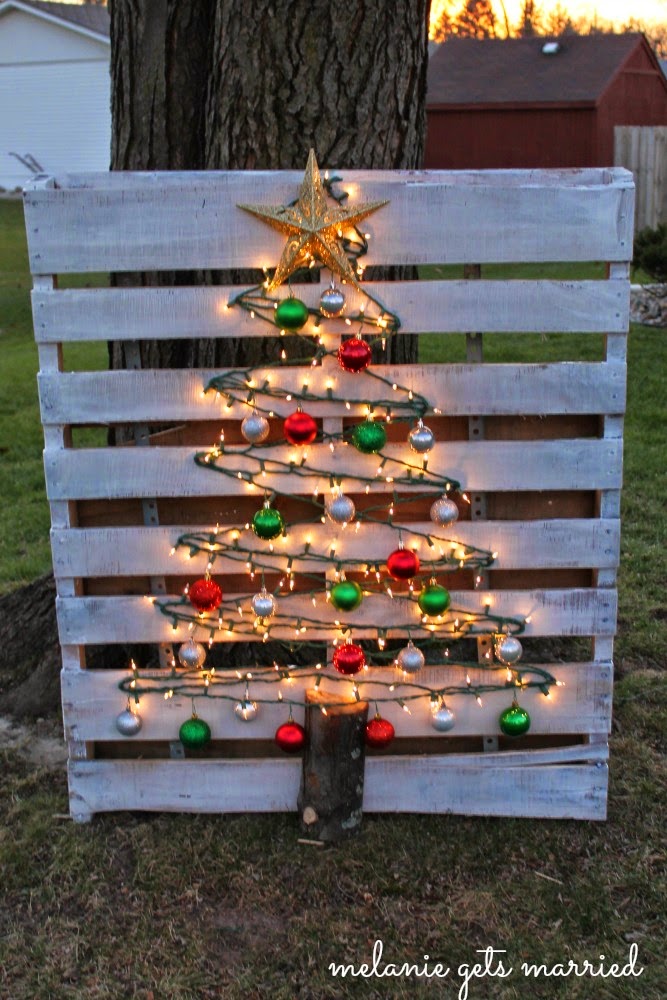 Albero di Natale paletta illuminata di legno