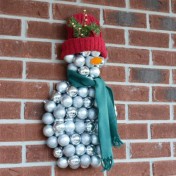 Snowman Wall Decoration with Christmas Ornaments