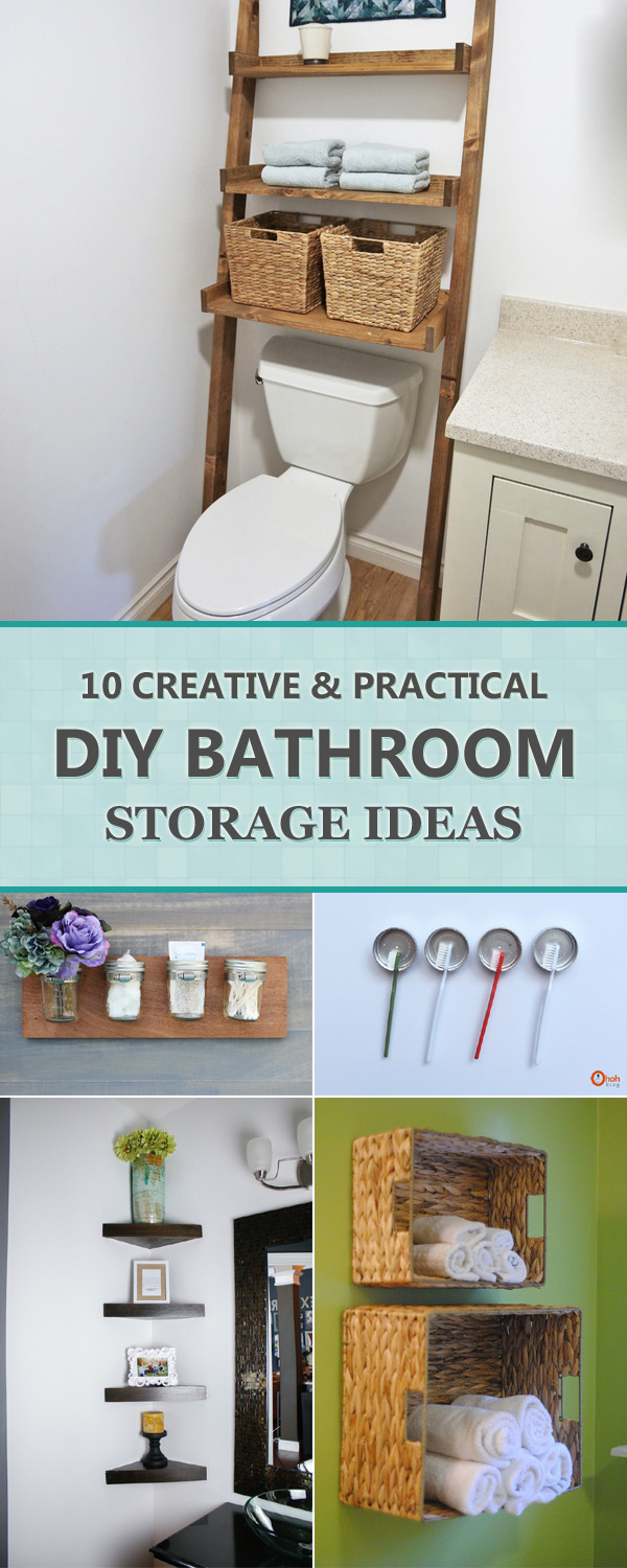 10 Creative And Practical DIY Bathroom Storage Ideas