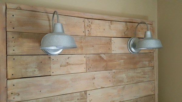 Pallet Headboard with Lights