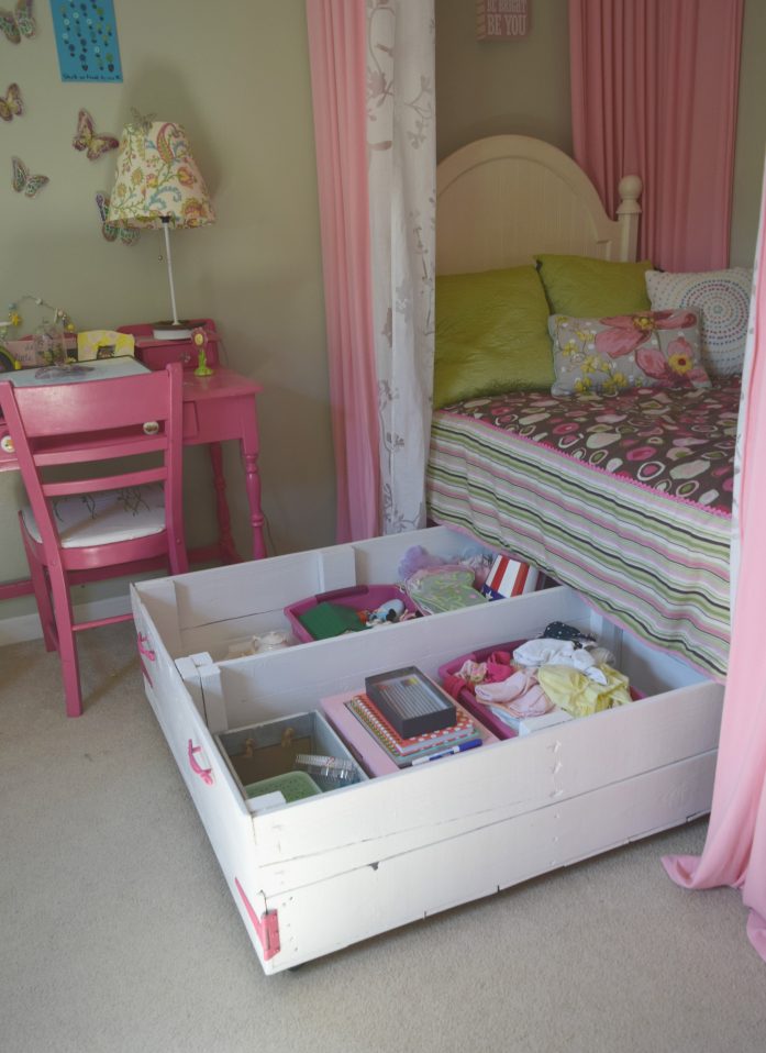 Wood Pallet Under Bed Toy Storage