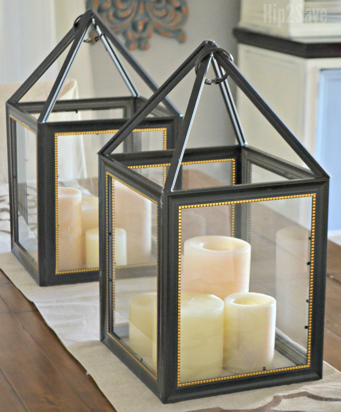 Dollar Tree Picture Frame Lanterns