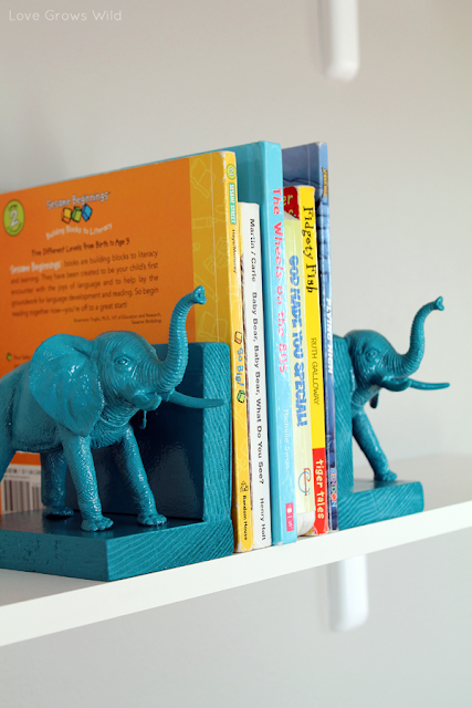 Plastic Elephant Bookends