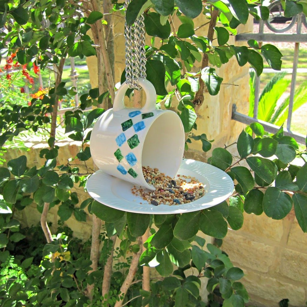 Tea Cup Bird Feeder