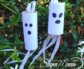 Toilet Paper Roll Ghosts