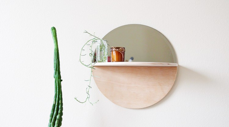 Round Mirror Shelf