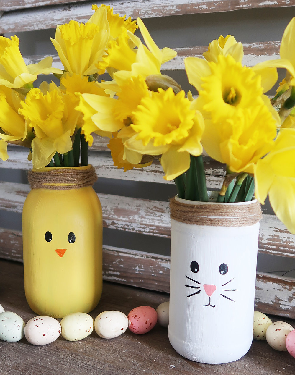 Easter Mason Jar Vases