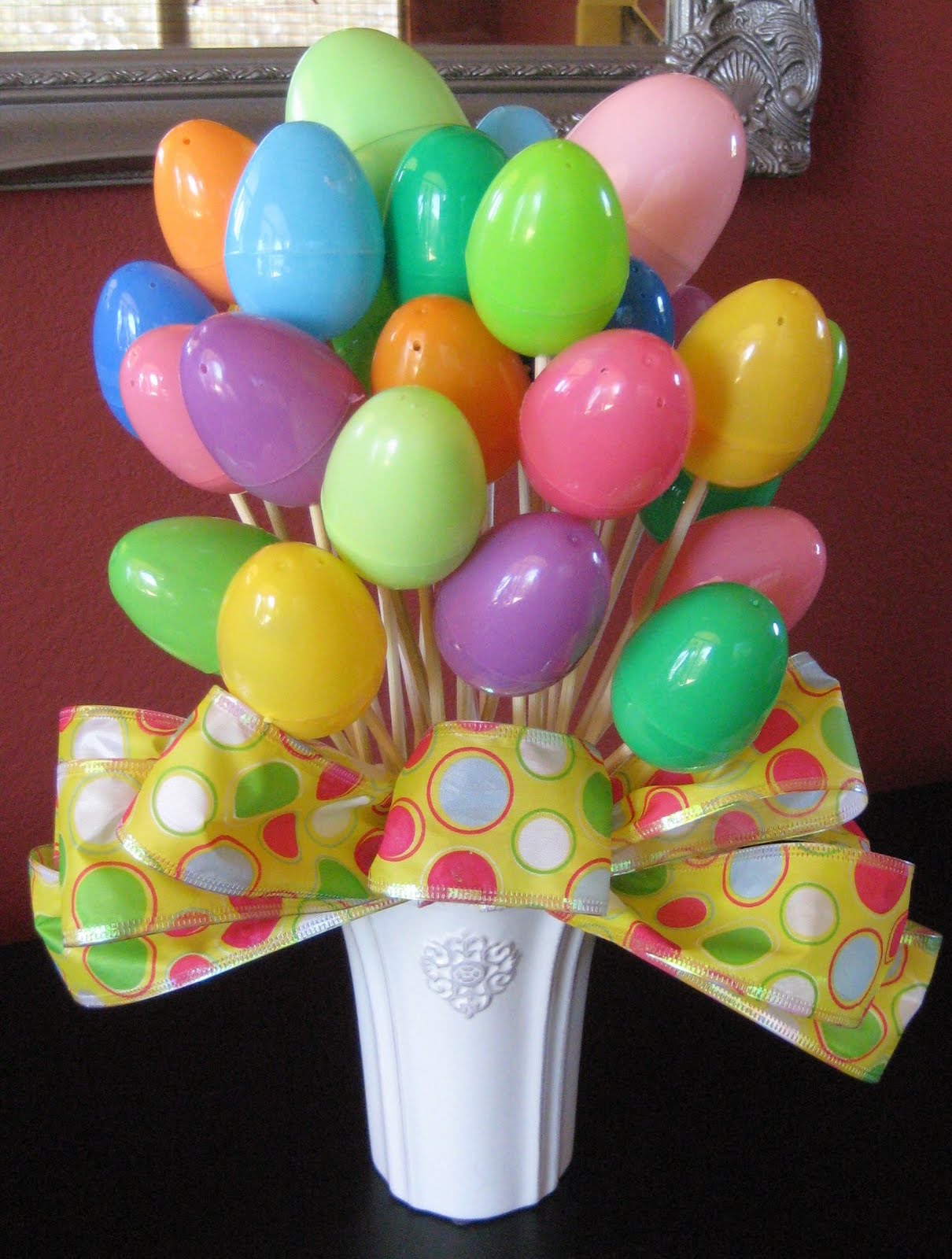 Flower Bouquet of Plastic Easter Eggs