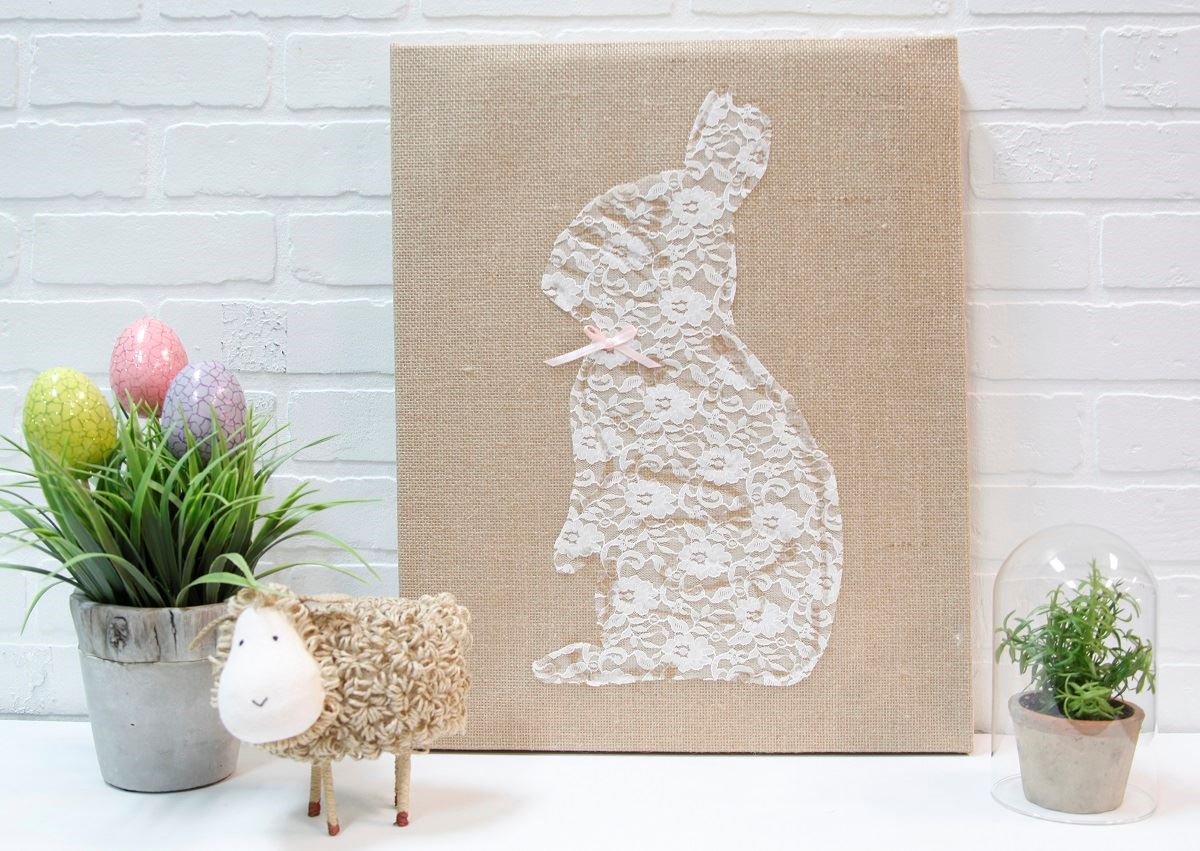 Lace Bunny Canvas