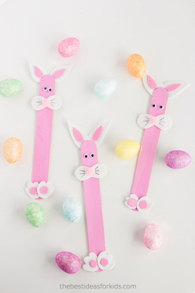 Popsicle Stick Easter Bunnies