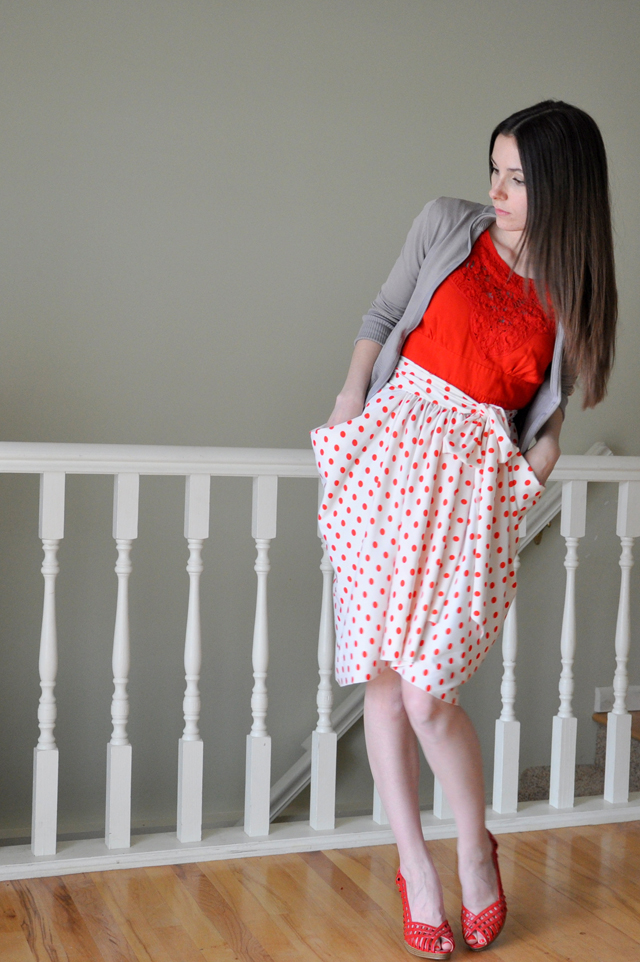 The Gathered Drape Skirt with Pockets