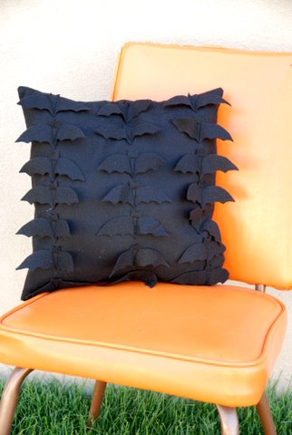 Batty felt pillow