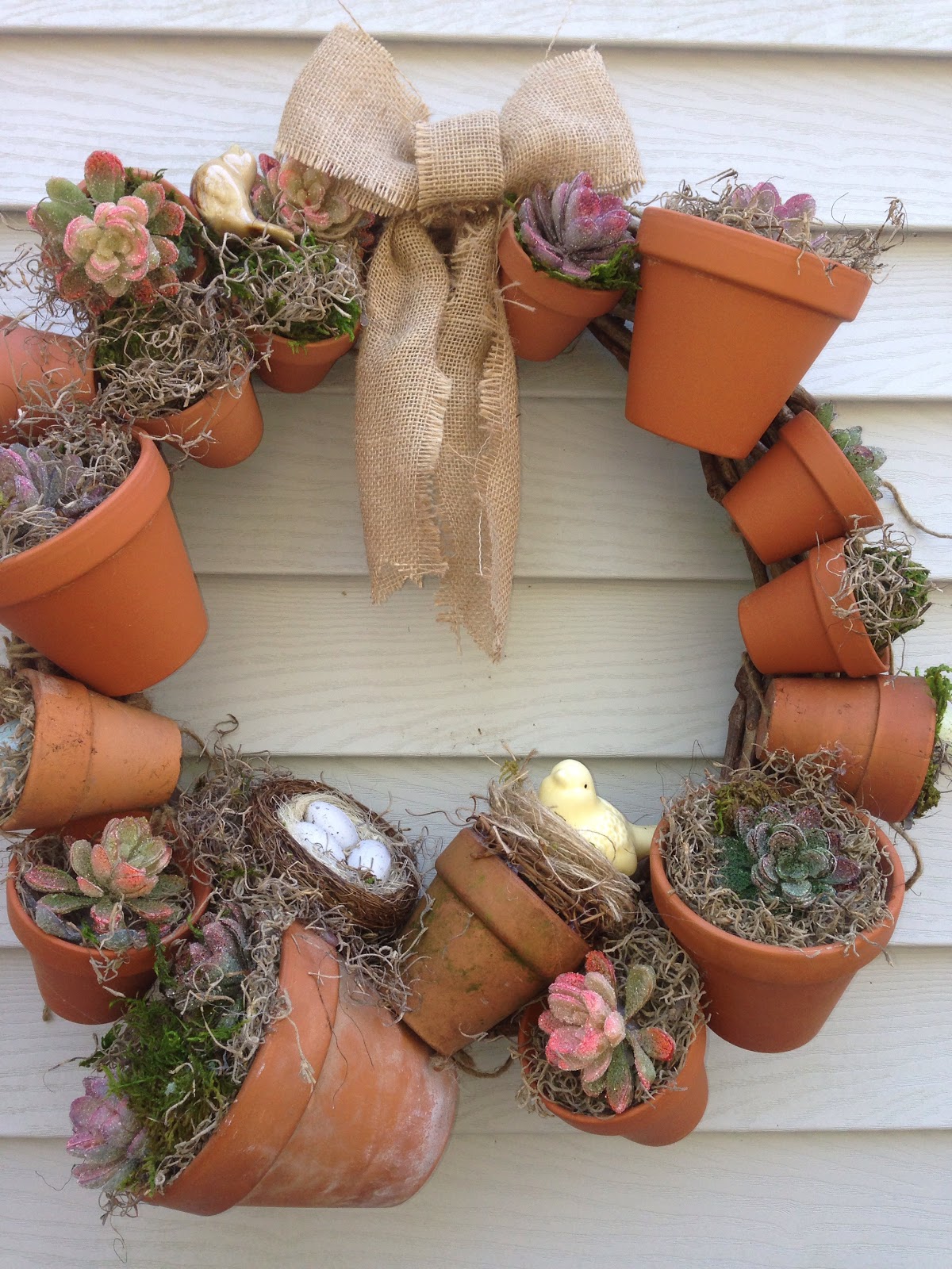 Clay Pot Wreath