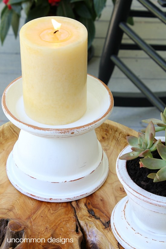 Outdoor Terra Cotta Candle Holders