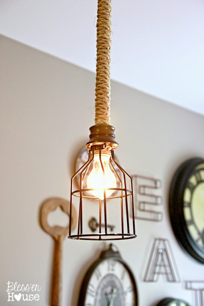 Industrial Rope Pendant Light