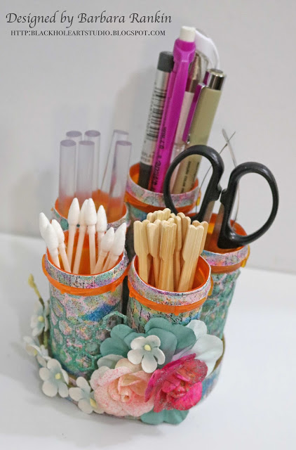 Pill Bottle Desk Organizer