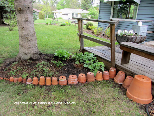 terra cotta pot edging